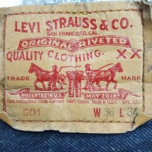 Levis 501 36/34 Faded Black zipper Classic straigh